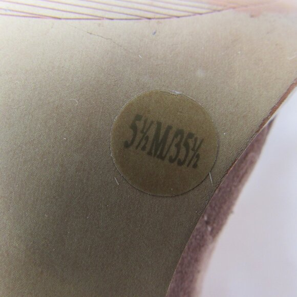 Vince Camuto Tan Suede Leather TARITA Sandal Cut Out Stacked Heel Women's 5.5 - Picture 9 of 10